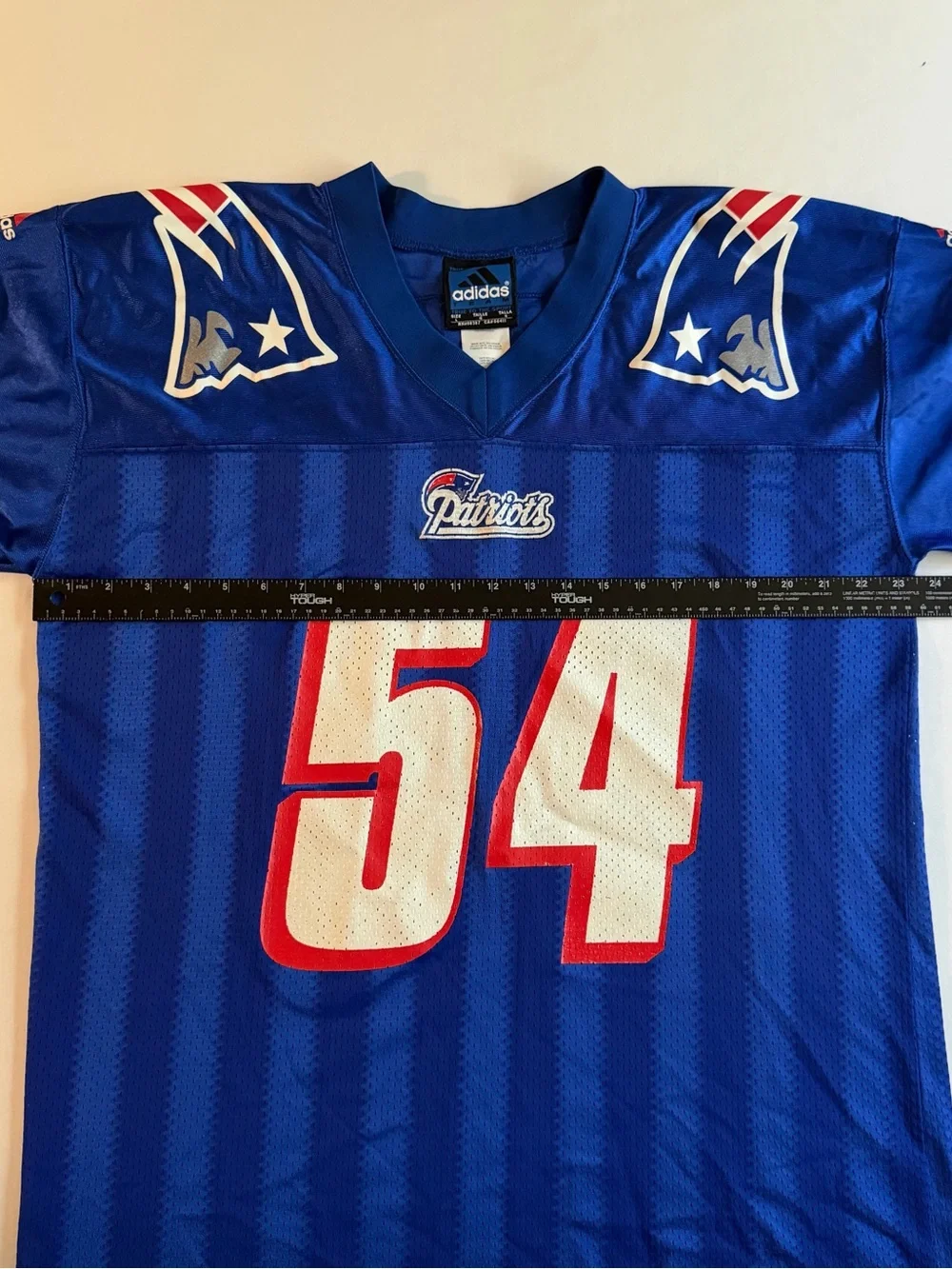 Adidas Team New England Patriots Tedy Bruschi Jersey Men L Mesh Vintage NFL #54